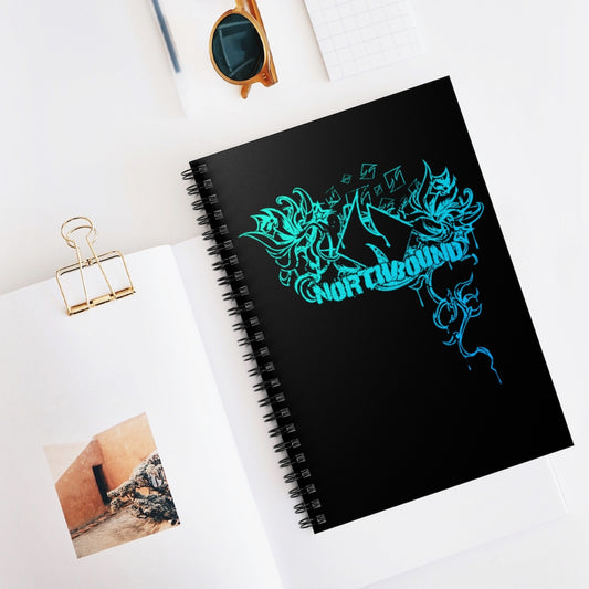 Flowers Wither Spiral Notebook (Blue)
