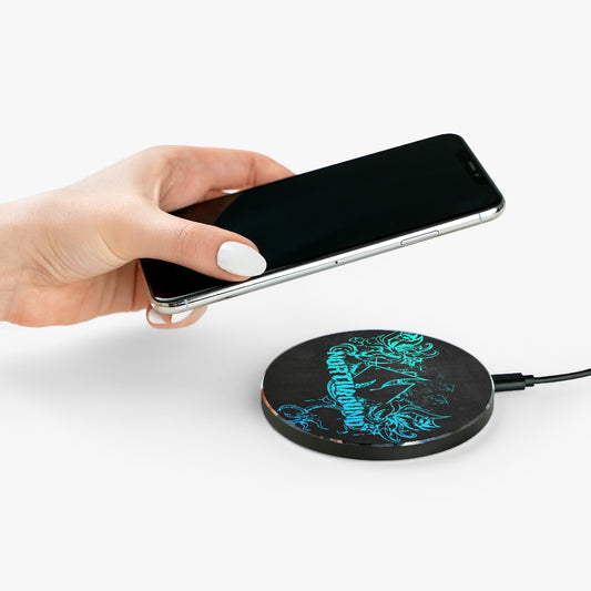 Flowers Wither Wireless Charger (Blue)