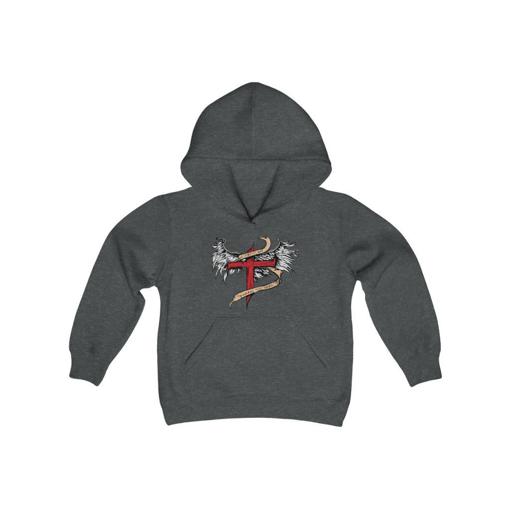 I Press On Youth Heavy Blend Hooded Sweatshirt