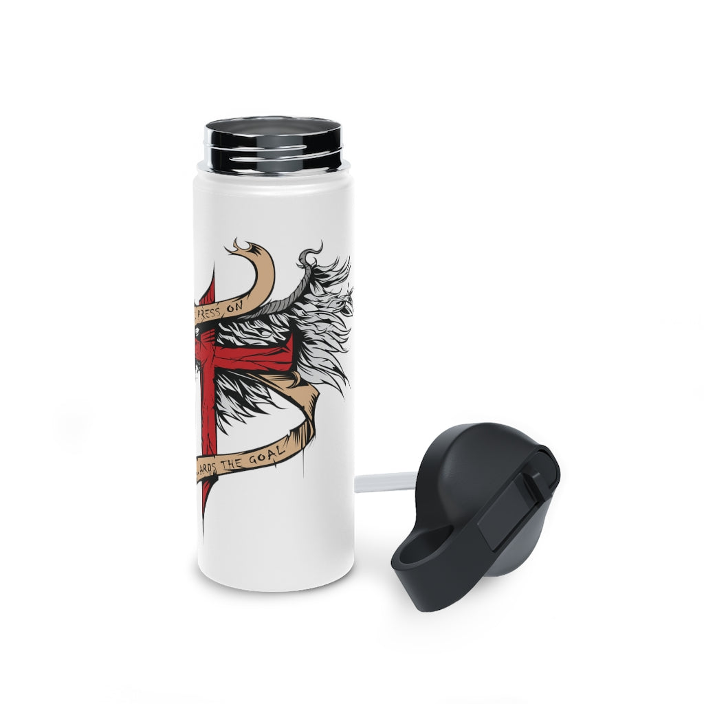 I Press On Stainless Steel Water Bottle