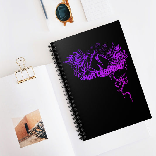 Flowers Wither Spiral Notebook (Purple)