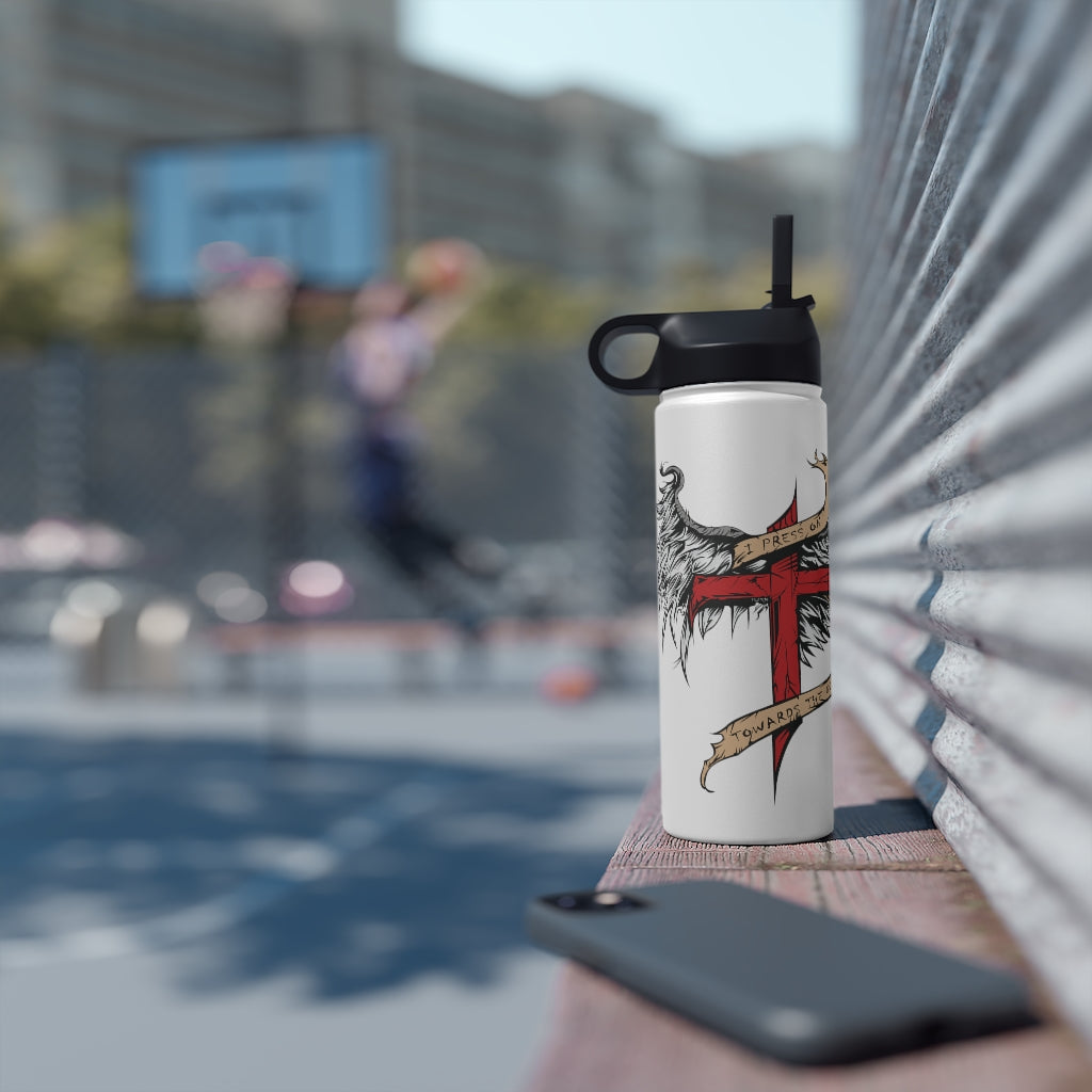 I Press On Stainless Steel Water Bottle