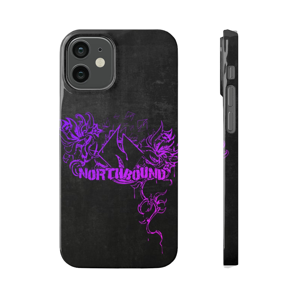 Flowers Wither Slim iPhone Case (Purple)