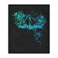Flowers Wither Minky Blanket (Blue)