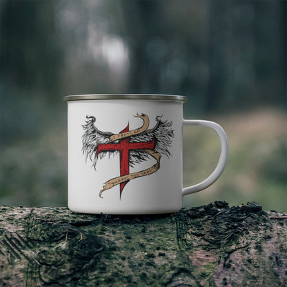 I Press On Enamel Camping Mug