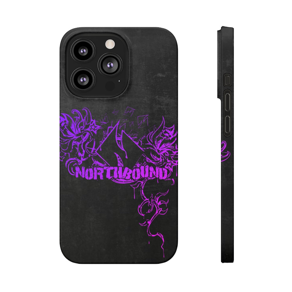 Flowers Wither Slim iPhone Case (Purple)