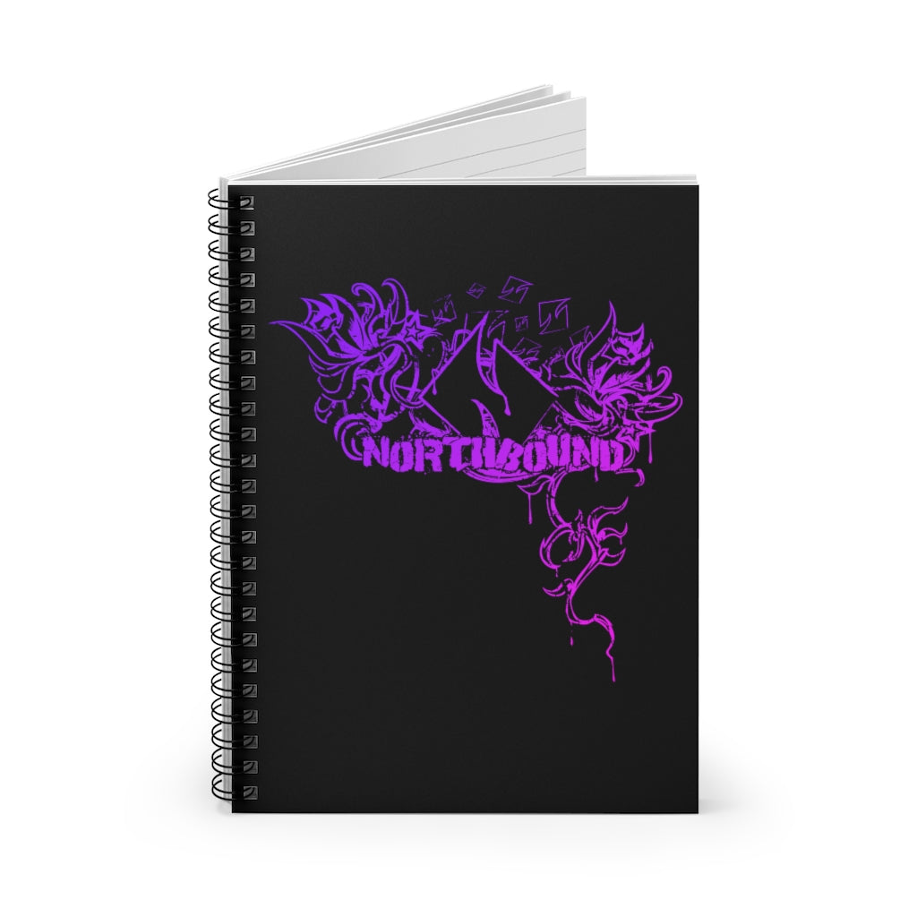 Flowers Wither Spiral Notebook (Purple)