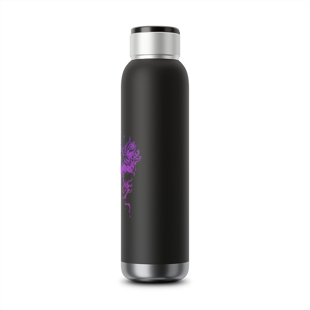 Flowers Wither Soundwave Copper Vacuum Audio Bottle 22oz (Purple)