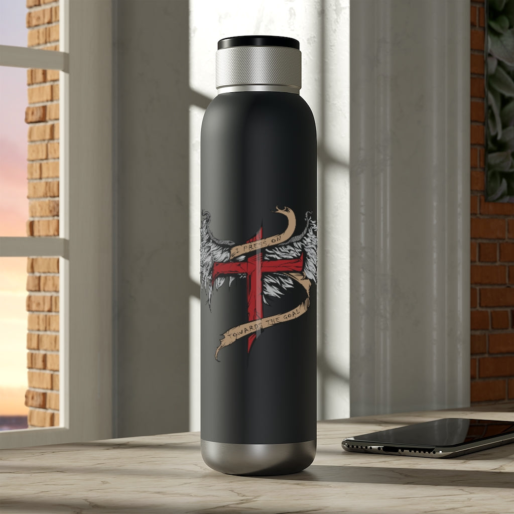 I Press On Soundwave Copper Vacuum Audio Bottle 22oz