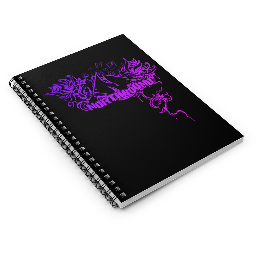 Flowers Wither Spiral Notebook (Purple)