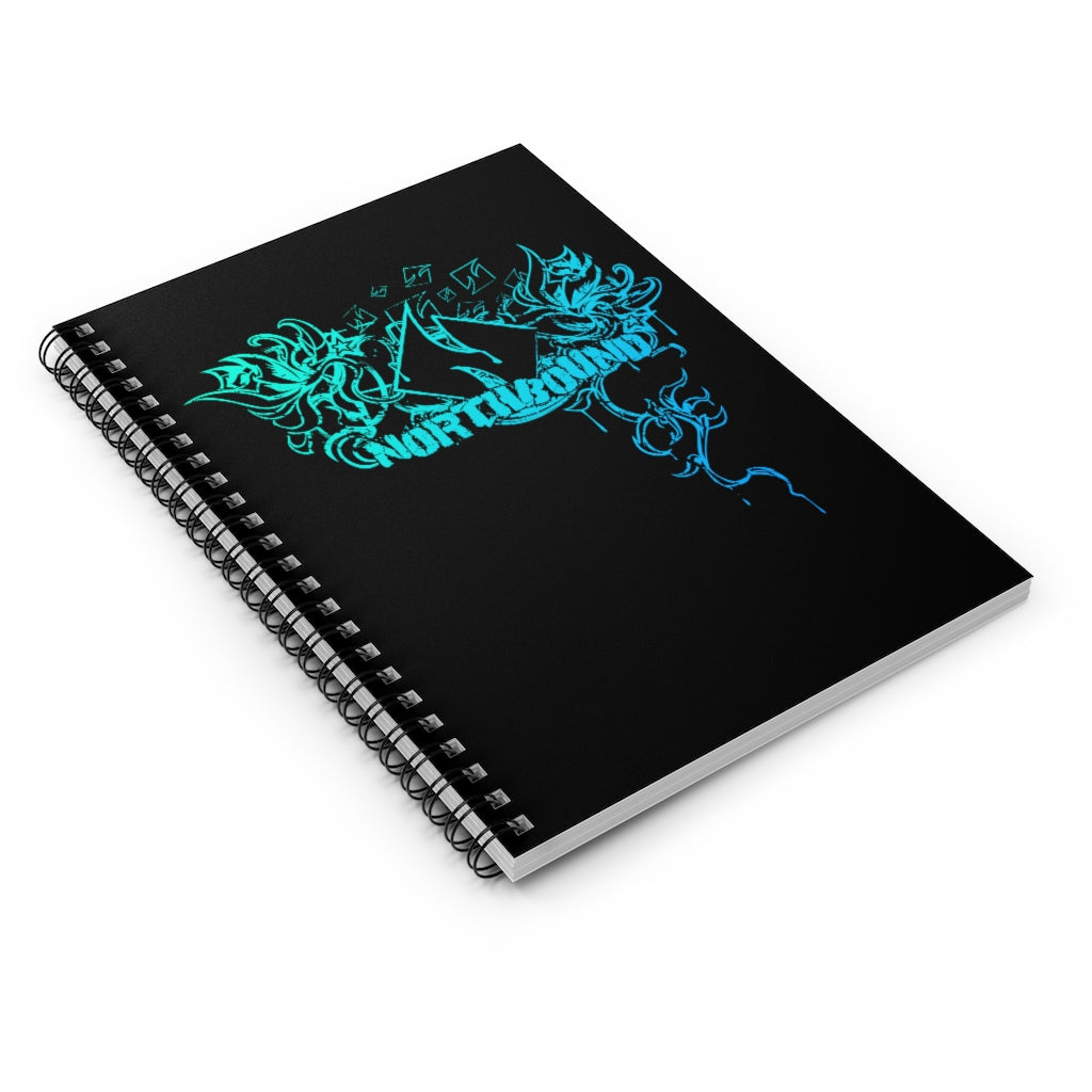 Flowers Wither Spiral Notebook (Blue)