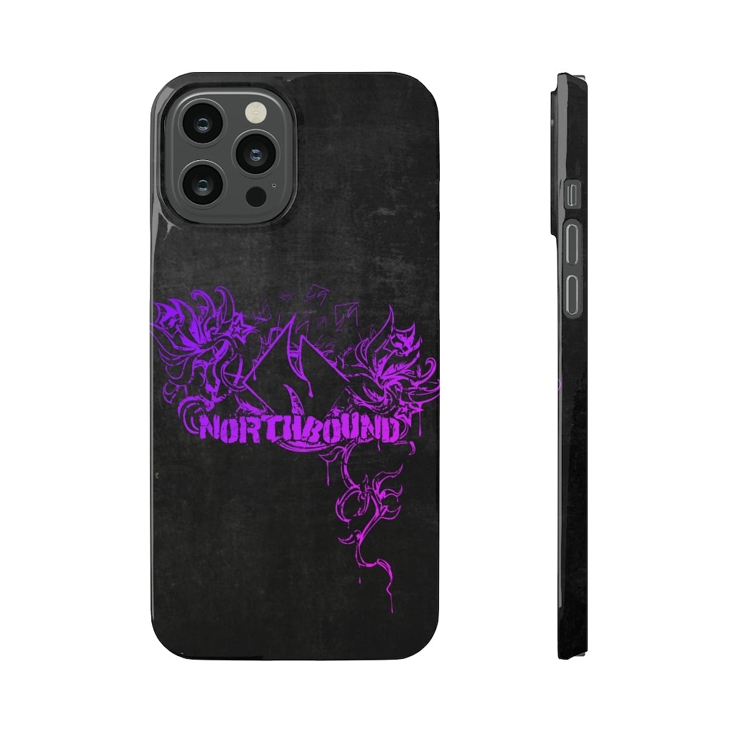 Flowers Wither Slim iPhone Case (Purple)