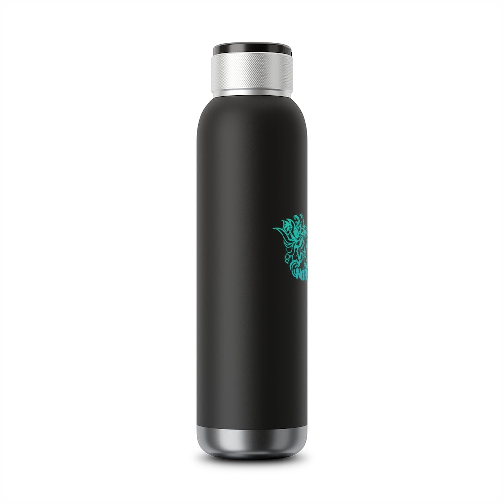 Flowers Wither Soundwave Copper Vacuum Audio Bottle 22oz (Blue)