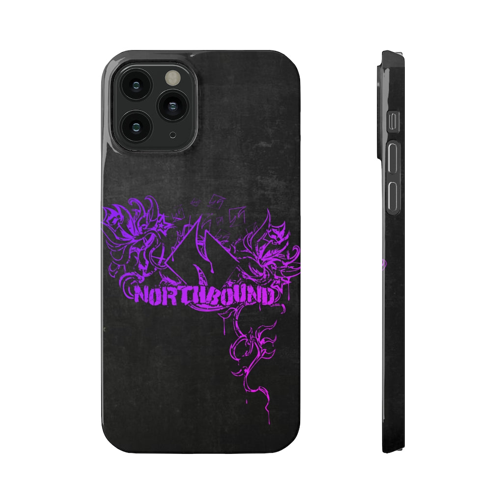 Flowers Wither Slim iPhone Case (Purple)