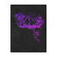 Flowers Wither Minky Blanket (Purple)