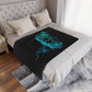 Flowers Wither Minky Blanket (Blue)
