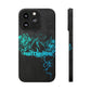 Flowers Wither Slim iPhone Case (Blue)