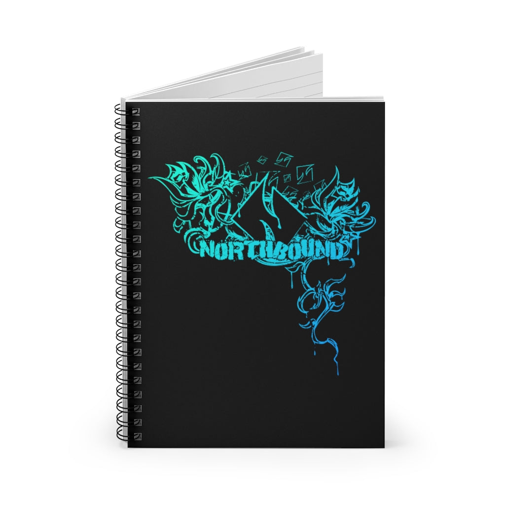 Flowers Wither Spiral Notebook (Blue)