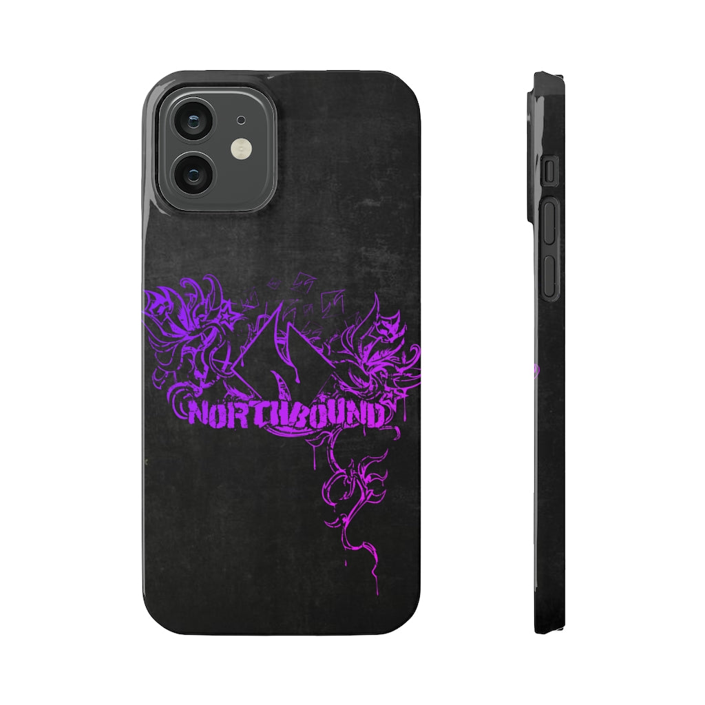 Flowers Wither Slim iPhone Case (Purple)