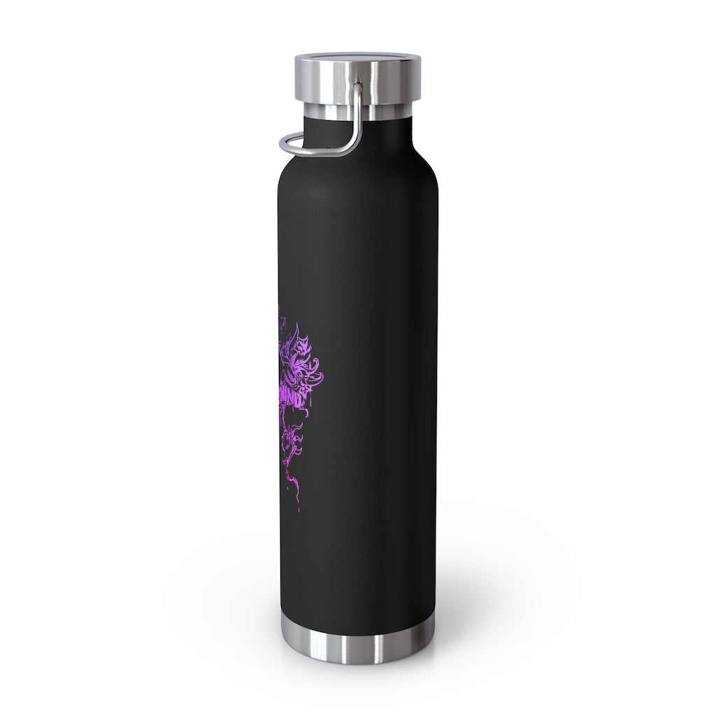 Flowers Wither Vacuum Insulated Bottle 22oz (Purple)