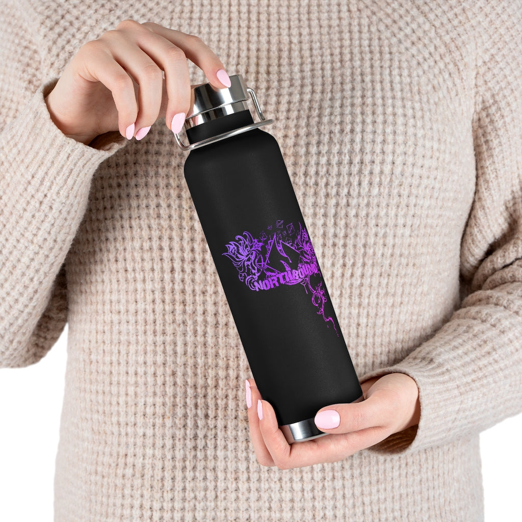 Flowers Wither Vacuum Insulated Bottle 22oz (Purple)