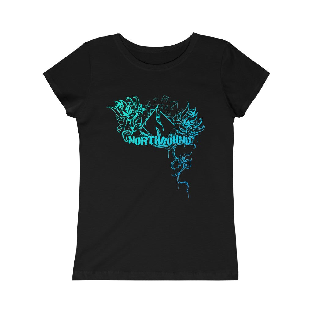 Flowers Wither Girls Tee (Blue)