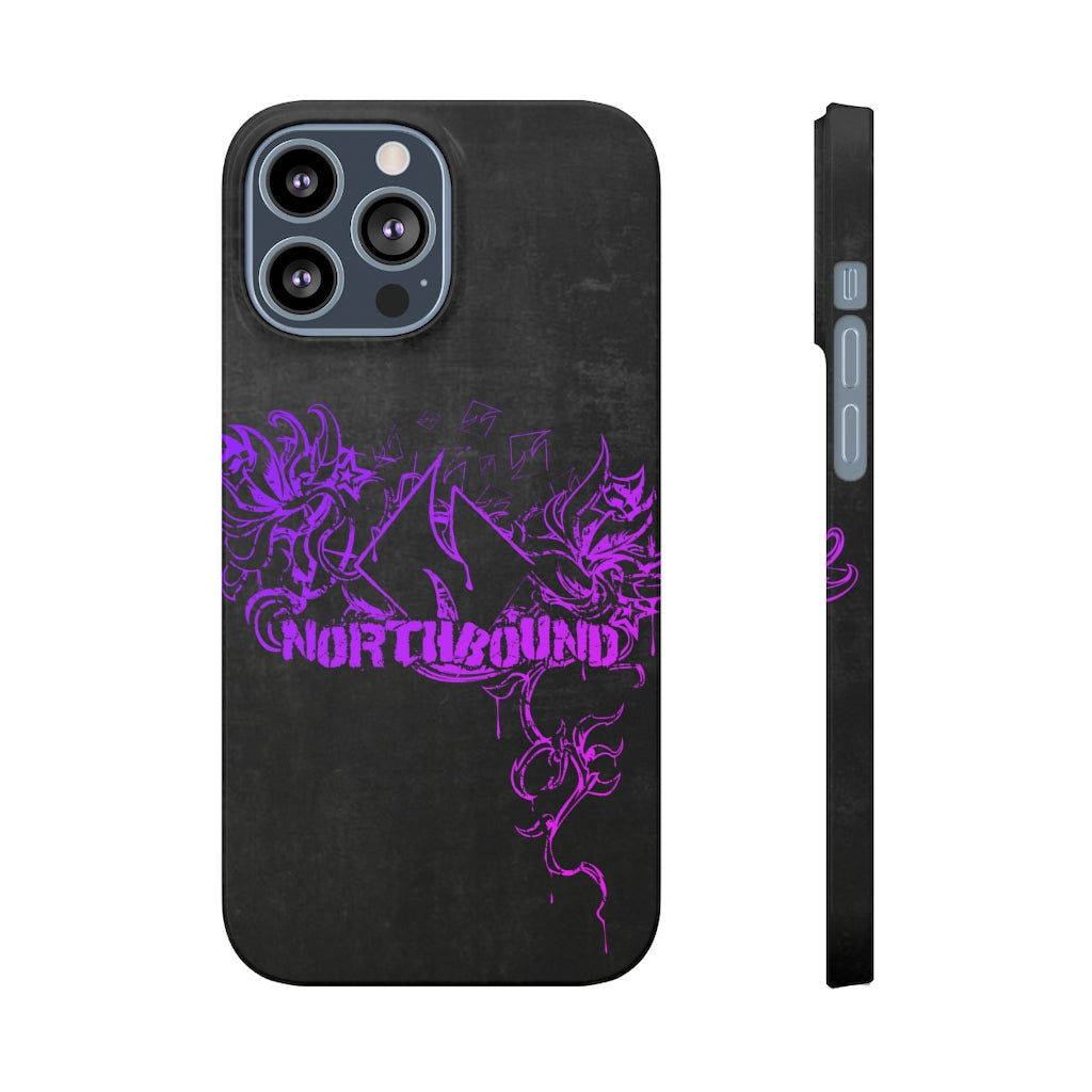 Flowers Wither Slim iPhone Case (Purple)