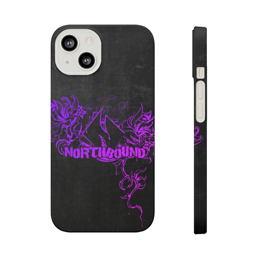 Flowers Wither Slim iPhone Case (Purple)