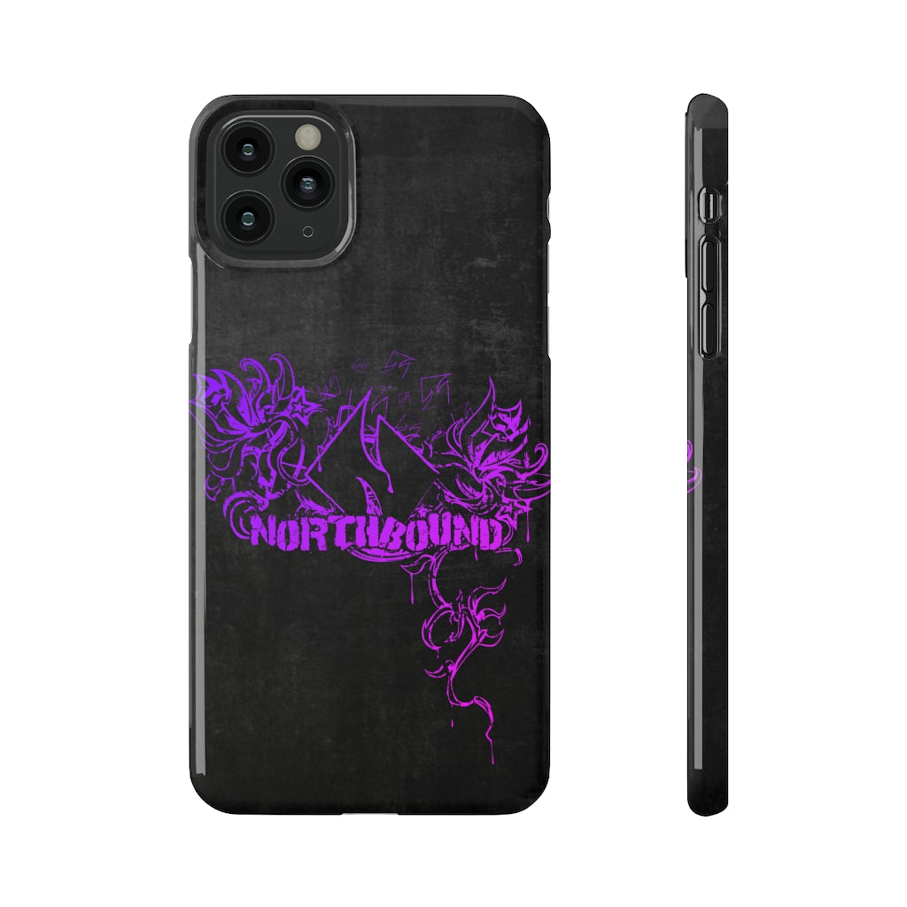 Flowers Wither Slim iPhone Case (Purple)