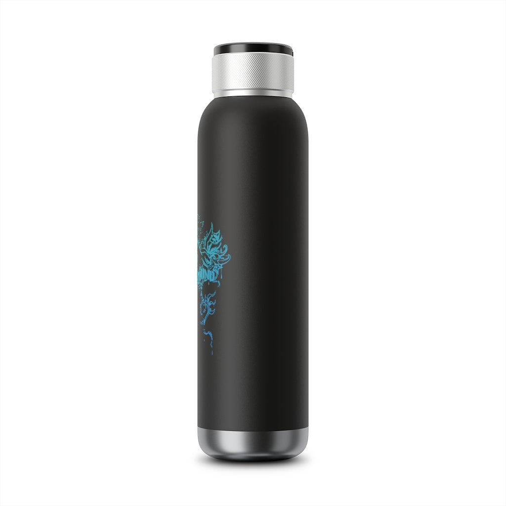 Flowers Wither Soundwave Copper Vacuum Audio Bottle 22oz (Blue)