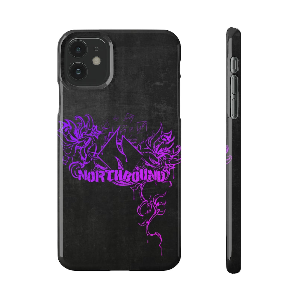 Flowers Wither Slim iPhone Case (Purple)