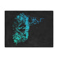 Flowers Wither Minky Blanket (Blue)