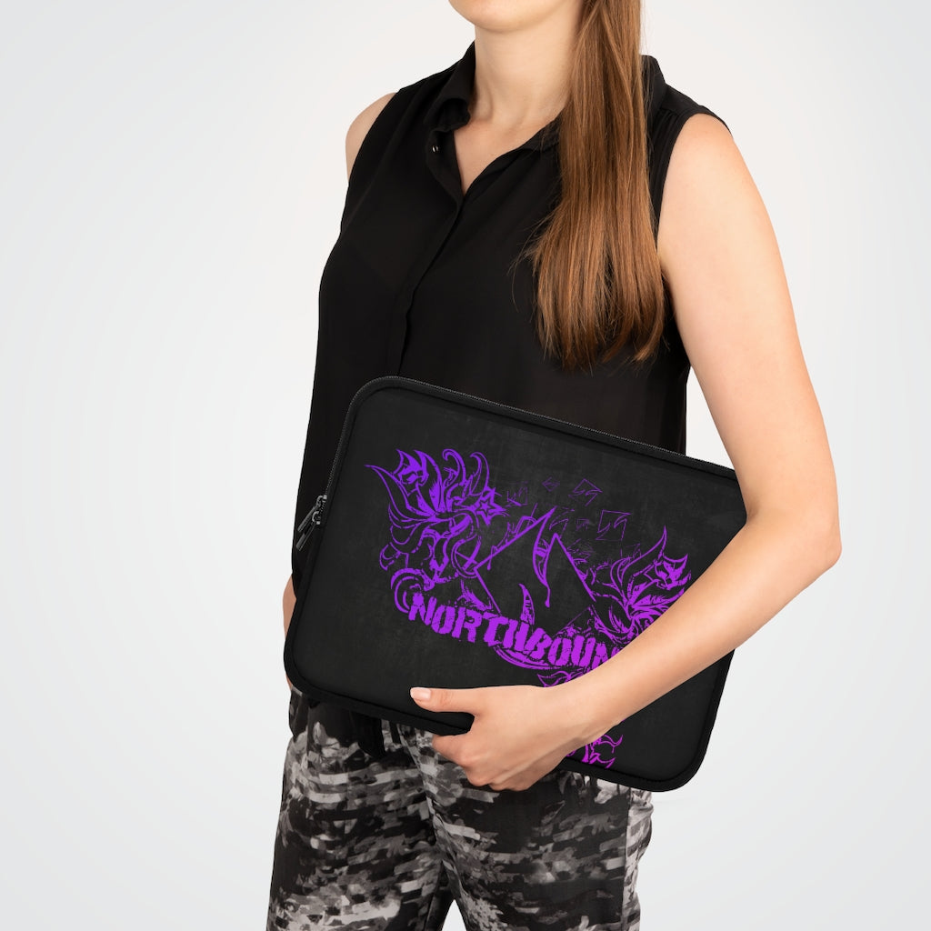 Copy of Copy of Flowers wither Laptop Sleeve (Purple)