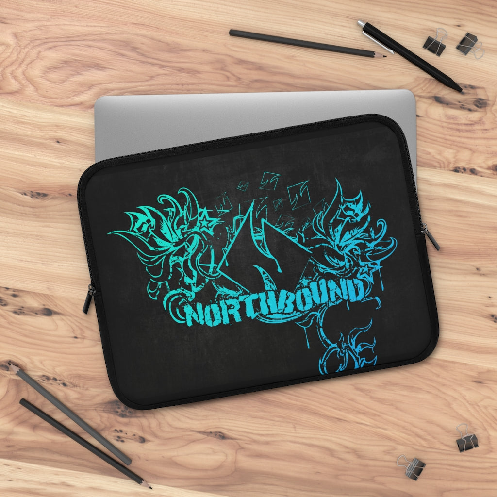 Flowers wither Laptop Sleeve (Blue)