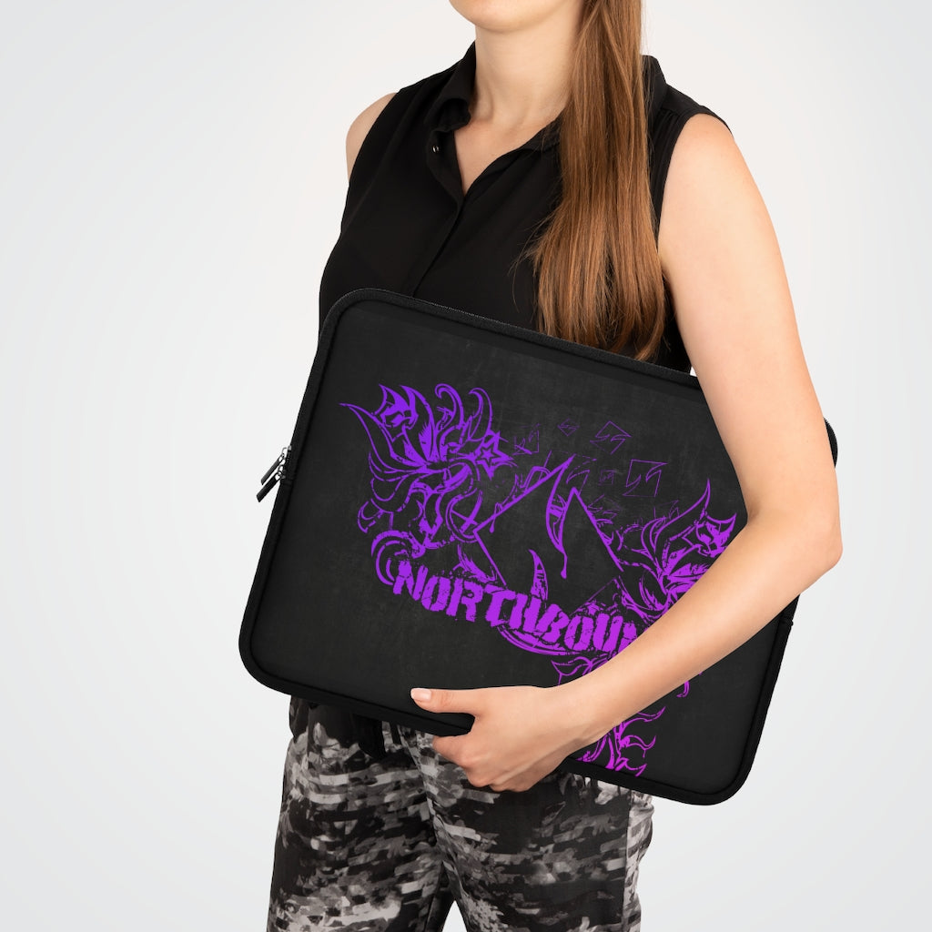 Copy of Copy of Flowers wither Laptop Sleeve (Purple)