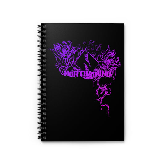 Flowers Wither Spiral Notebook (Purple)