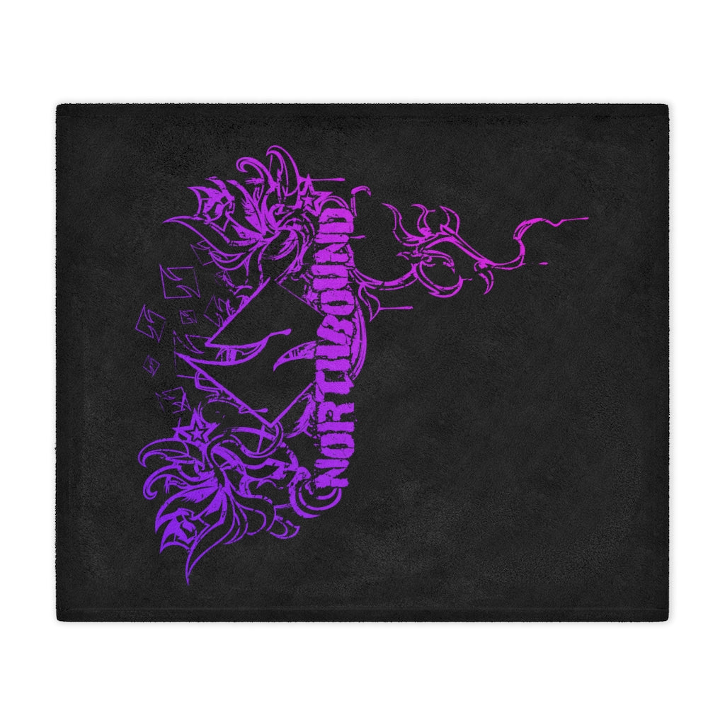 Flowers Wither Minky Blanket (Purple)